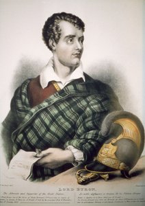 Lord Byron (1788-1824) 1827 by Thomas Fairland